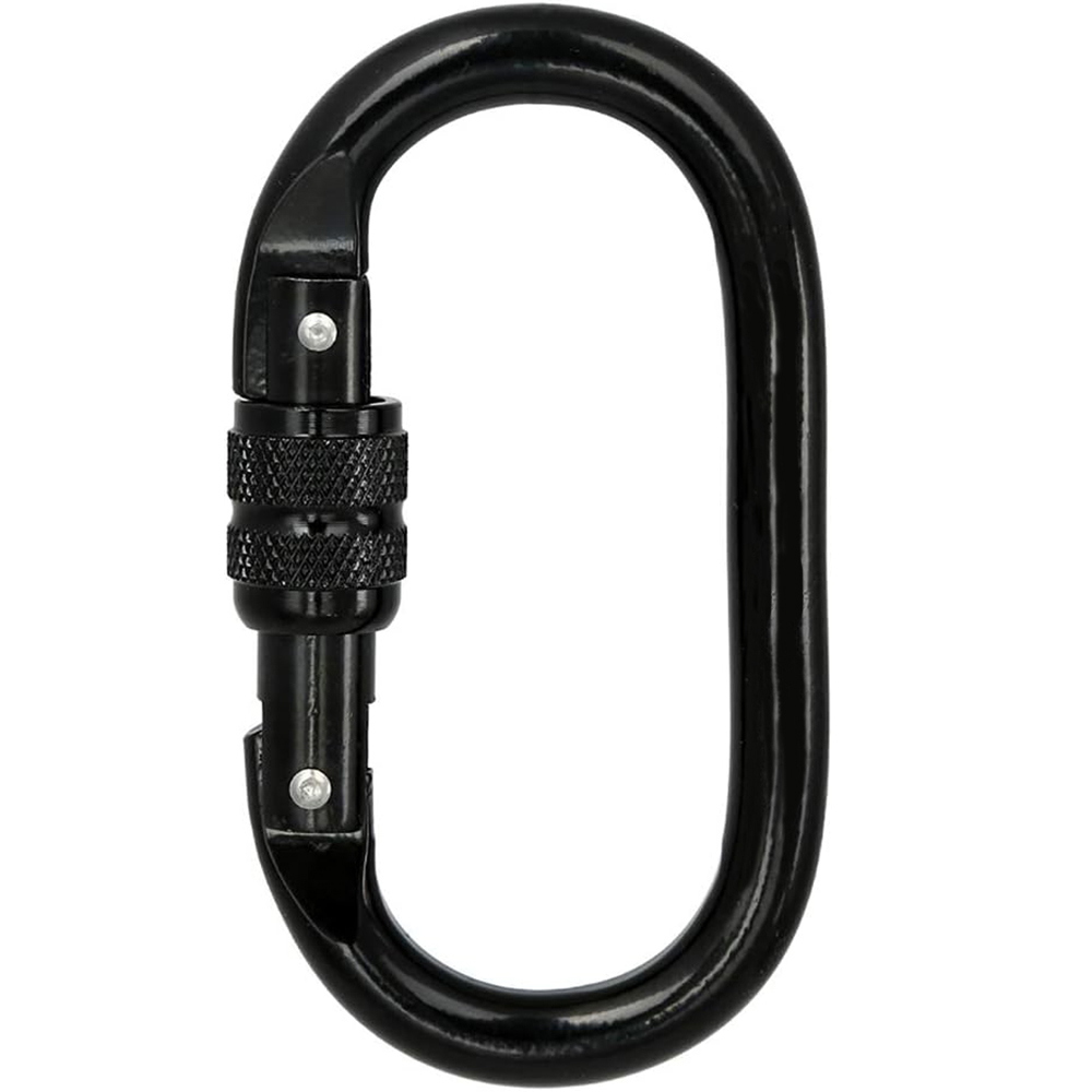 25KN 5600LB D Shaped Twist Lock Carabiner Hook Heavy Duty Locking Climbing Carabiner Clip