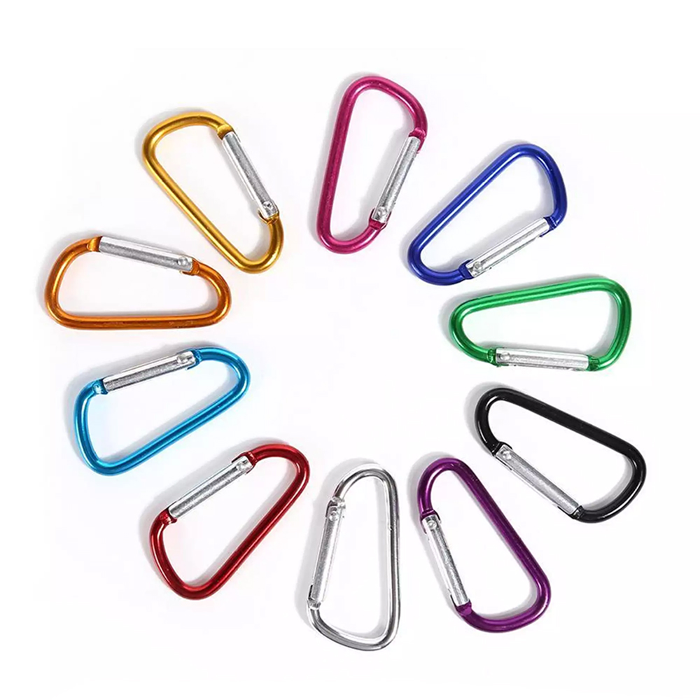 Aluminium Alloy Carabiner D-Ring Keychain Clip Outdoor Camping Climbing Keyring Snap Hook Safety Buckle