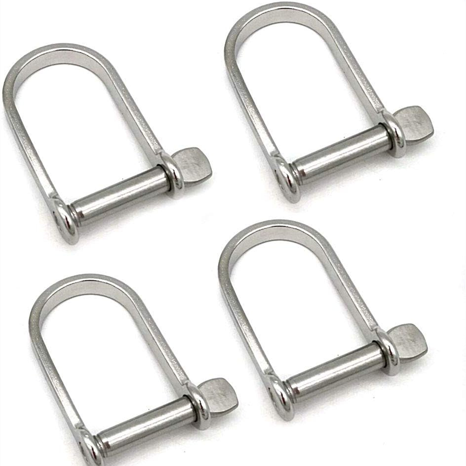 316 304 Stainless Steel Marine Stamped Plated Wide Dee Shackle