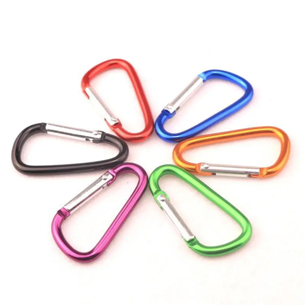 Small Carabiner Hook Mini D Ring Aluminum Snap Hook 6cm Climbing Carabiner Clip Keychain Carabiners