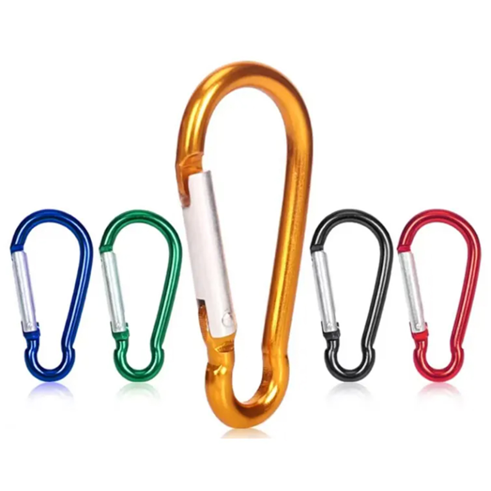 Aluminum Gourd-shaped Clasp Carabiner Keychain D Shaped Quick Released Carabiner Hook Colorful Climbing Carabiner Clips