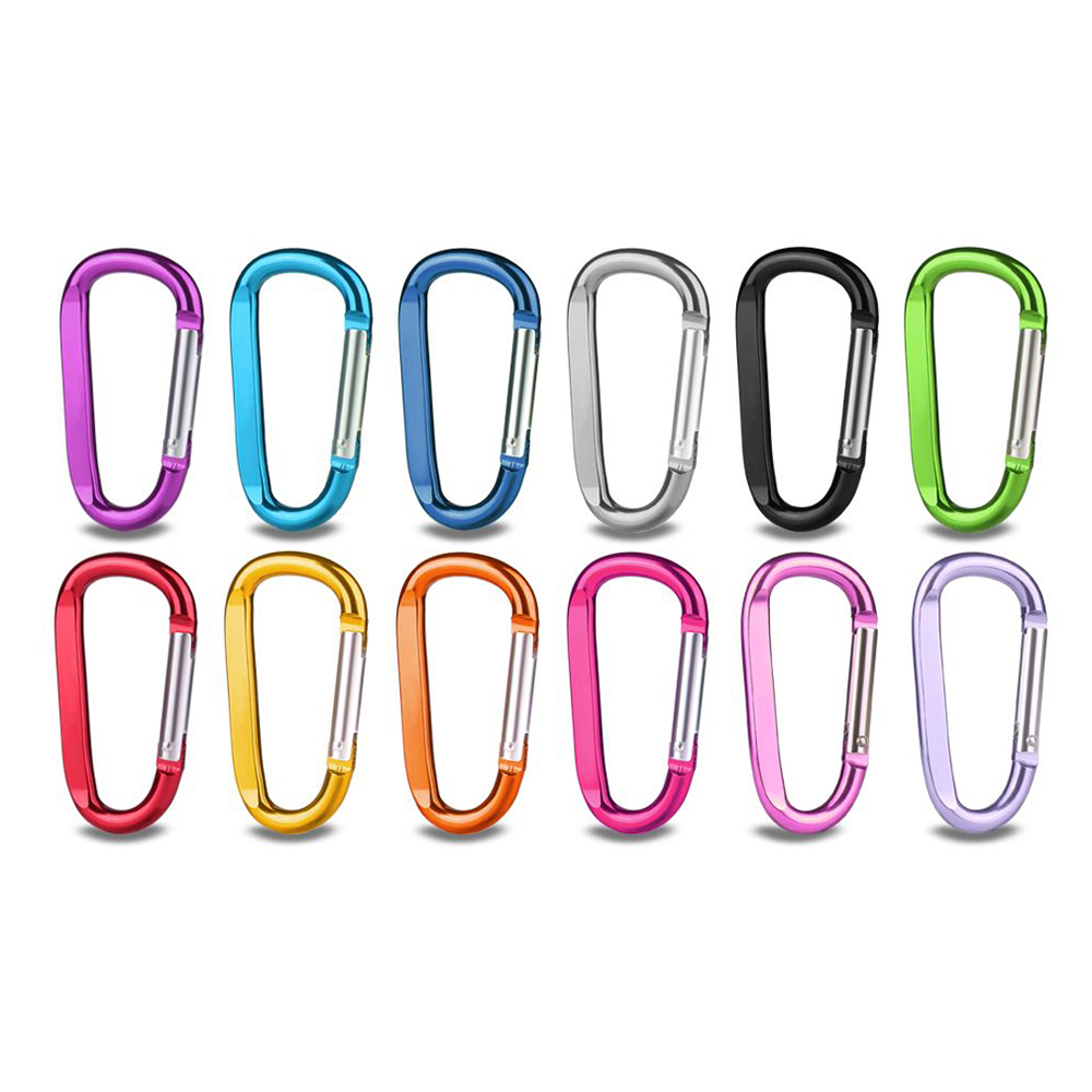 3" Large Aluminum D Ring Shape Carabeaner Colour Carabiner Clip
