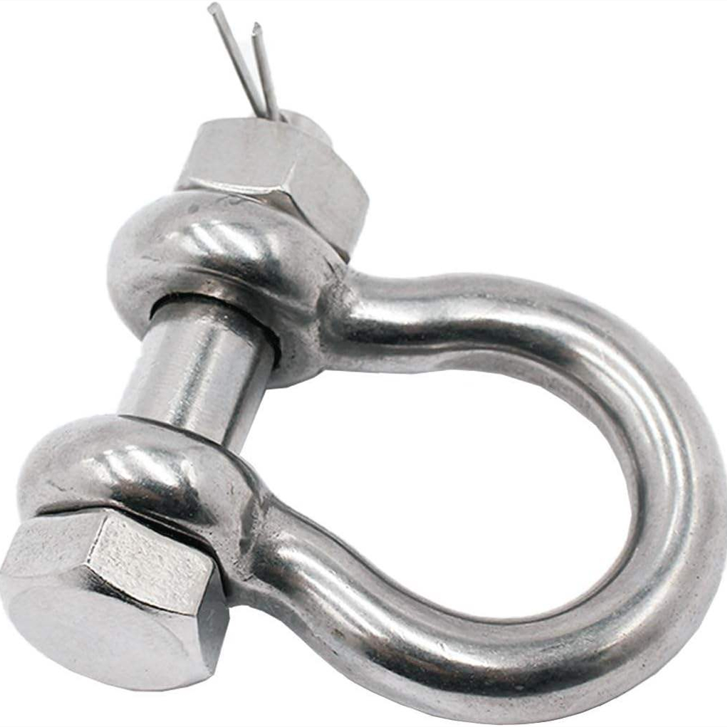Marine Grade 316 Stainless Steel Us Type G2130 Bow Shackle Anchor Shackle With Safety Pin