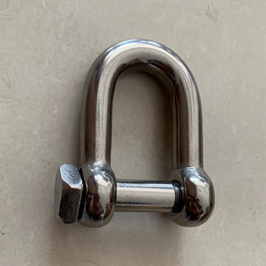 Trawling Shackle European Type Square Head Screw Pin Stainless Steel 304 316 Chain Shackle