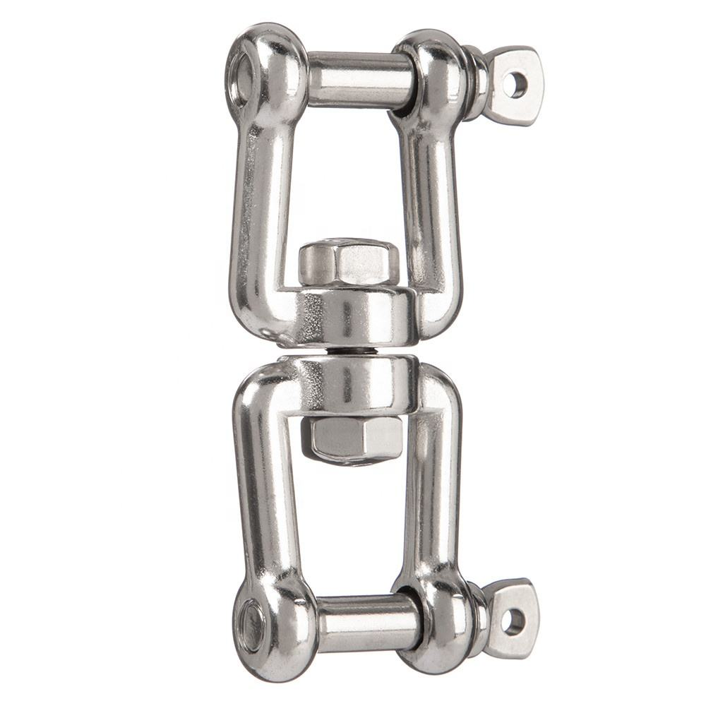 Marine Anchor Chain CC Swivel Joint Connector 304/316 Stainless Steel Quick Release Double Jaw & Jaw Swivel Shackles