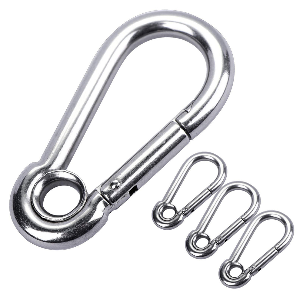 Din5299A Snap Hooks with Eyelet Stainless Steel 304/316 Pear Shaped Spring Hook Carabiner