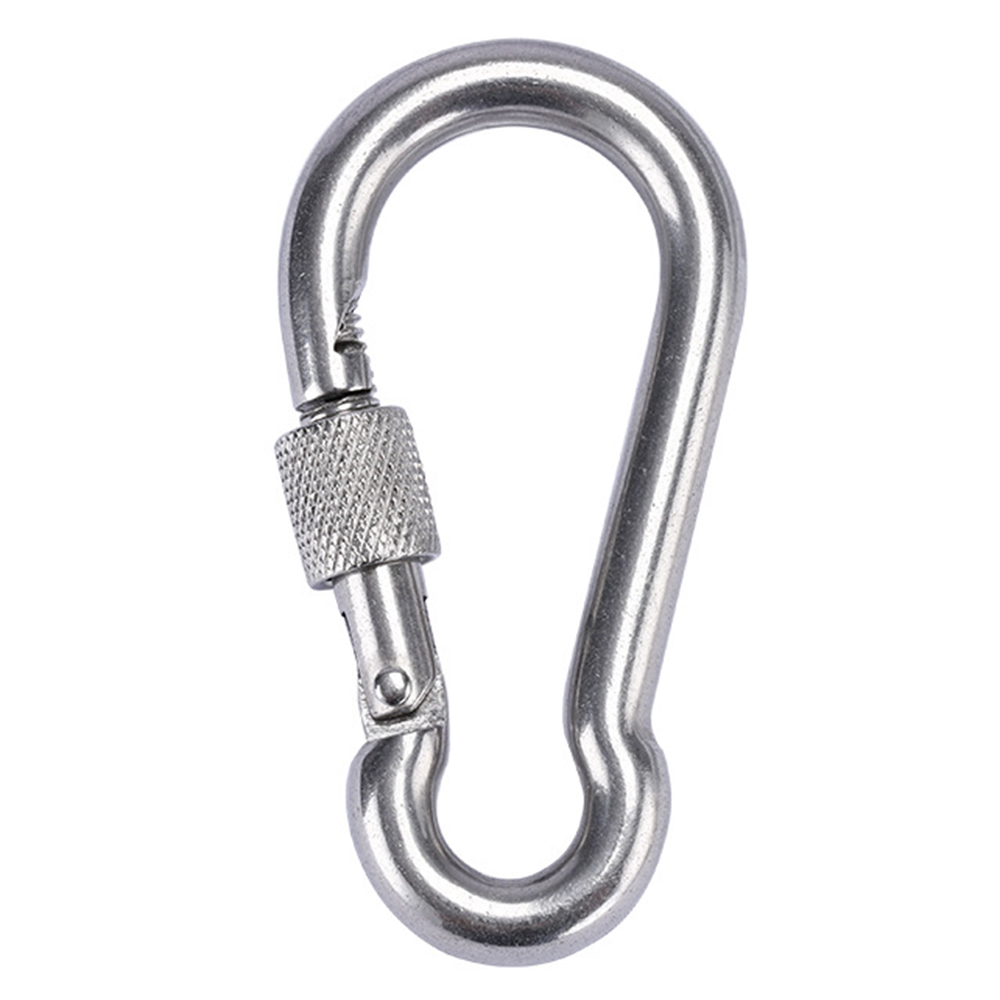 Din5299 FROM D Stainless Steel 304/316 Spring Snap Hook Safety Hook Quick Link Lock Buckle Carabiner Snap Keychain With Screw Lock
