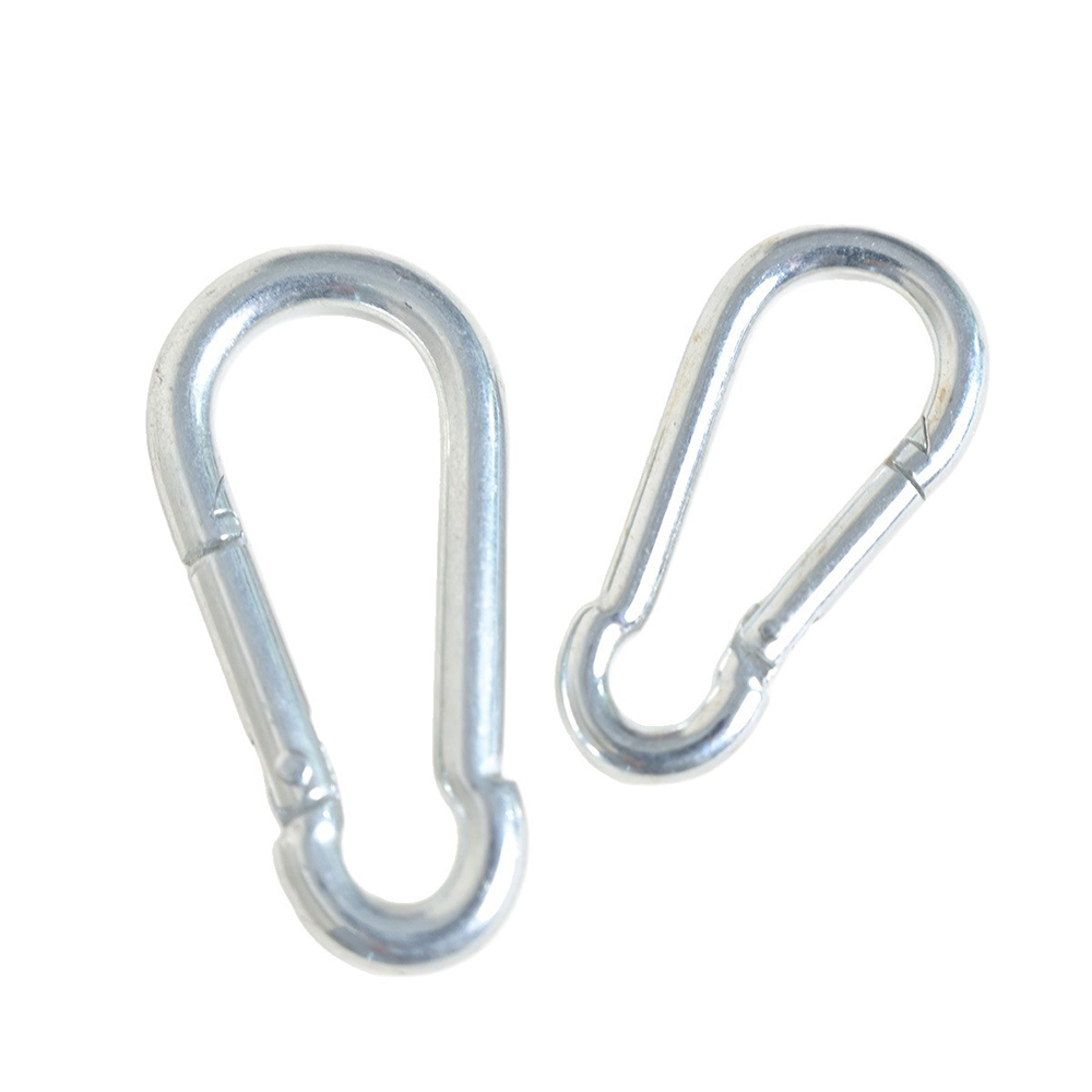 DIN5299 C Zinc Plated Climbing Carabiners Galvanized Spring Hooks Snap Hooks Plain Finish for Safety Rope Climbing