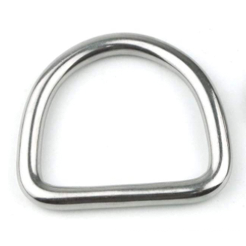 Custom Size Welded Solid D-Ring Pet Collar DIY Accessories Metal D Ring Heavy Duty Stainless-Steel Dee Rings