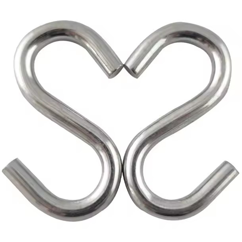 High Quality S Shape Metal Hook Hardware Silver Hanging Hooks Stainless Steel S Hook