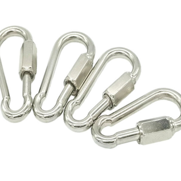 Nut Climbing Buckle Carabiner with Screw Carabiner Type Quick Link 316 Stainless