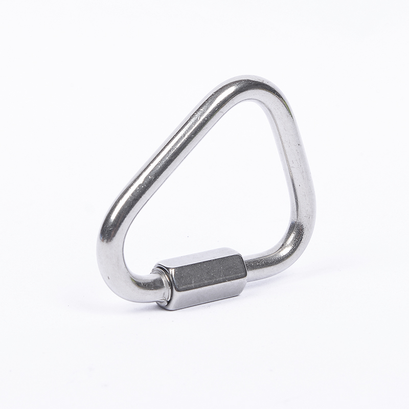 Stainless Steel 304 316 Triangle Connecting Link with Screw Delta Quick Link Safety Shackle Locking Carabiner Button Buckle