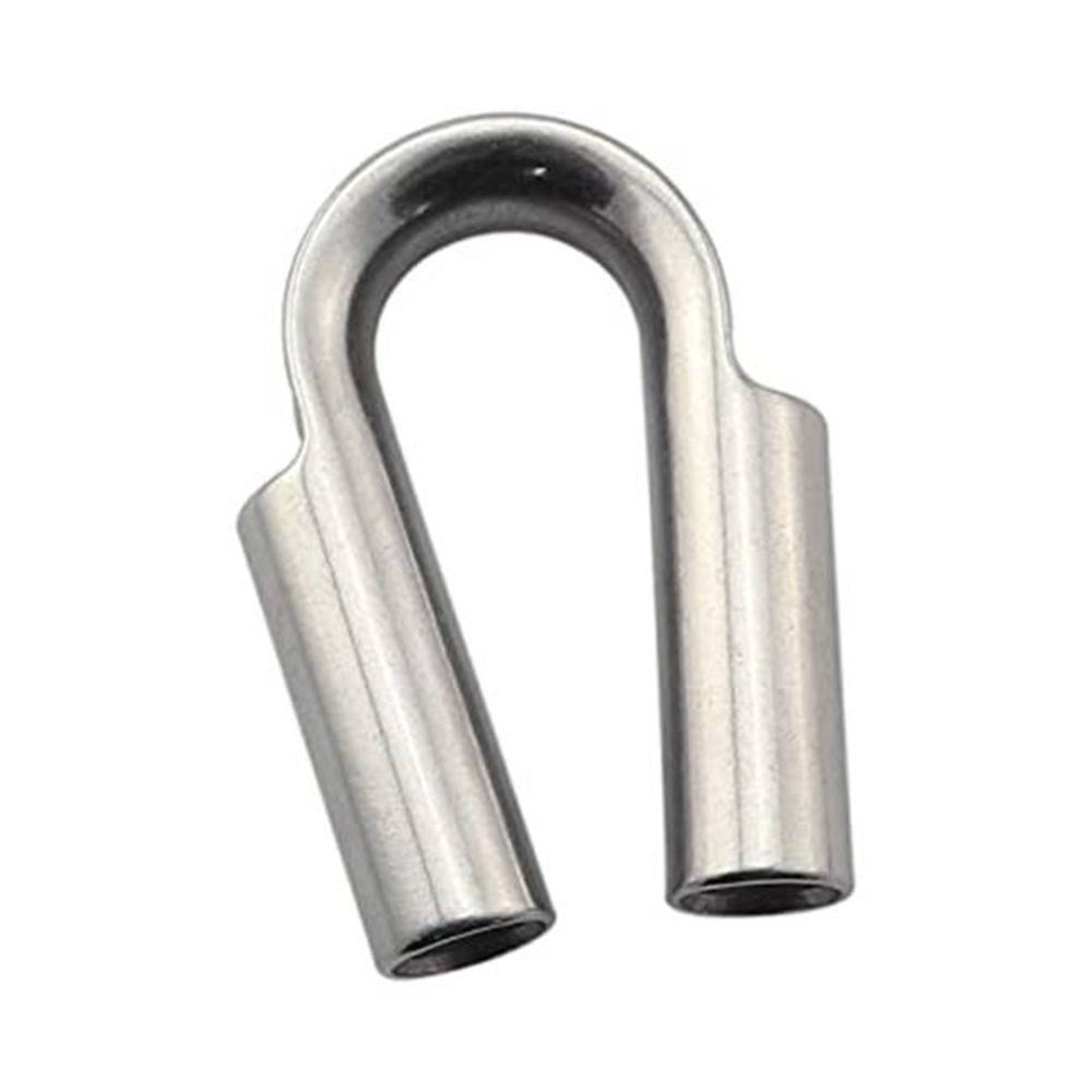 High Polished 304 316 Stainless Steel Tube Thimble Wire Rope Thimble Tubular Cable Thimble for Wire Rope Cable