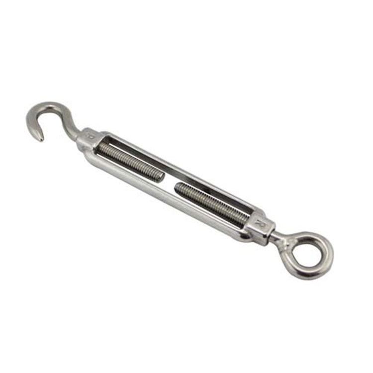 AISI316 AISI304 Stainless Steel Polished European Open Body Turnbuckle Eye to Hook EU Type Turnbuckle
