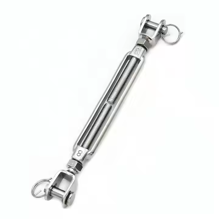 Rigging Screw AISI316 Stainless Steel AISI304 Polished European Open Body Turnbuckle Jaw to Jaw EU Type Heavy Duty Wire Rope Fitting for Secure Connections