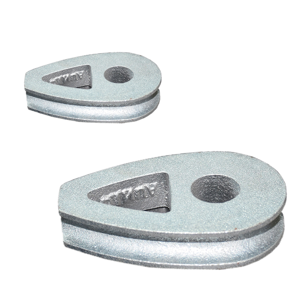 DIN3091 Type Cable Thimble Ductile Iron Malleable Wire Rope Thimbles Galvanized Surface Wire Rope Thimble