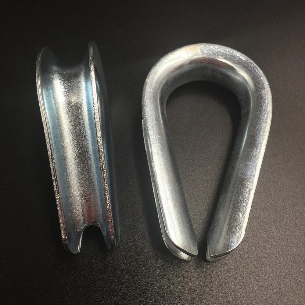 Heavy Duty Marine Rigging Fittings DIN 6899A Wire Cable Thimble Wire Rope Fittings Galvanized Thimble