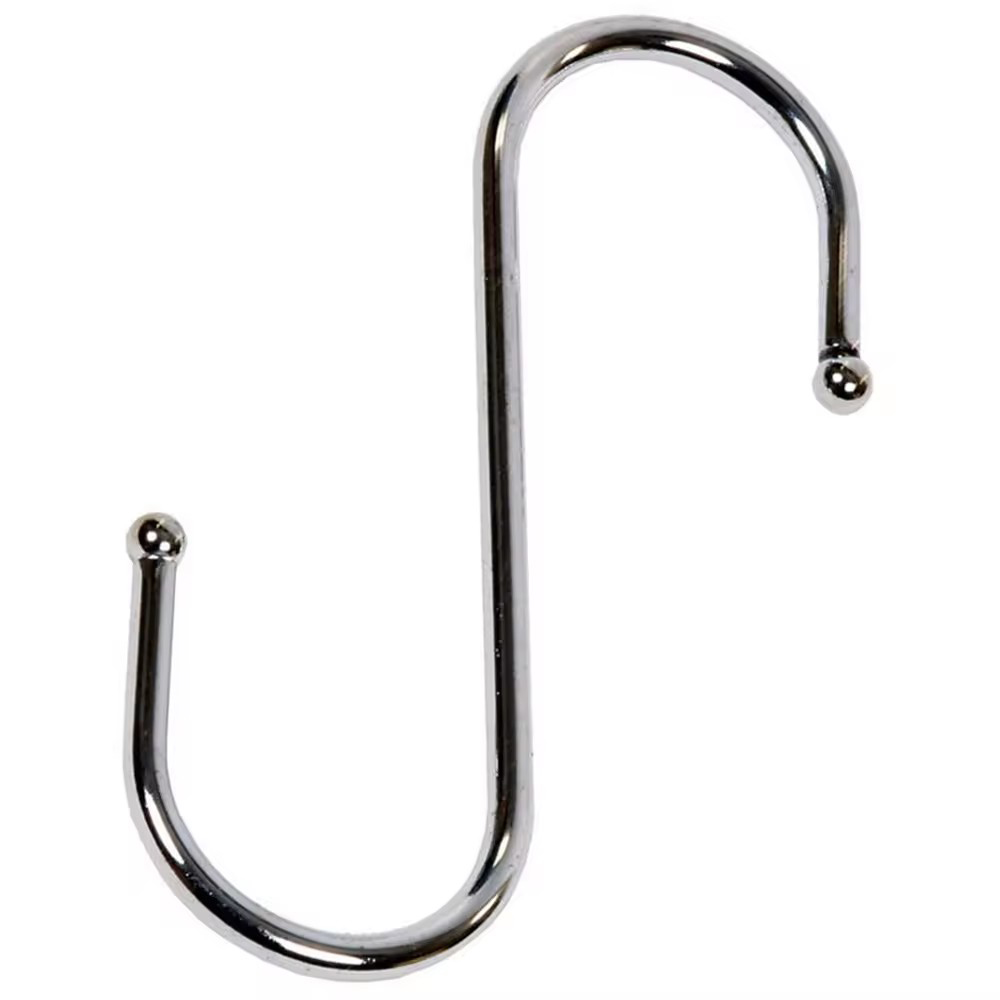201 Stainless Steel S Hooks Multi Function S-Shape Meat Hanging Hooks with double meat hook