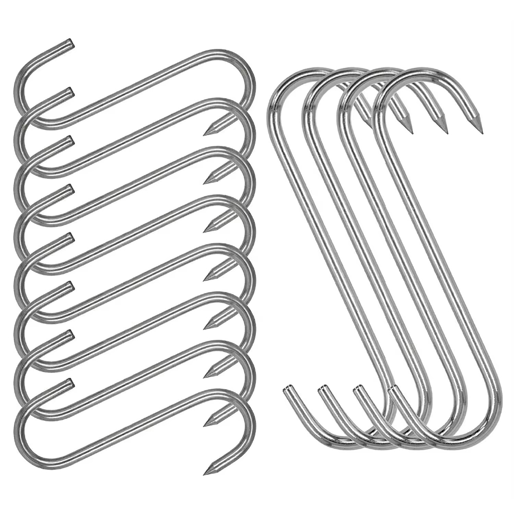 Stainless Steel S Hooks Meat Processing Butcher Hooks Meat Processing Hook Hanging Butcher Meat Rails Hooks