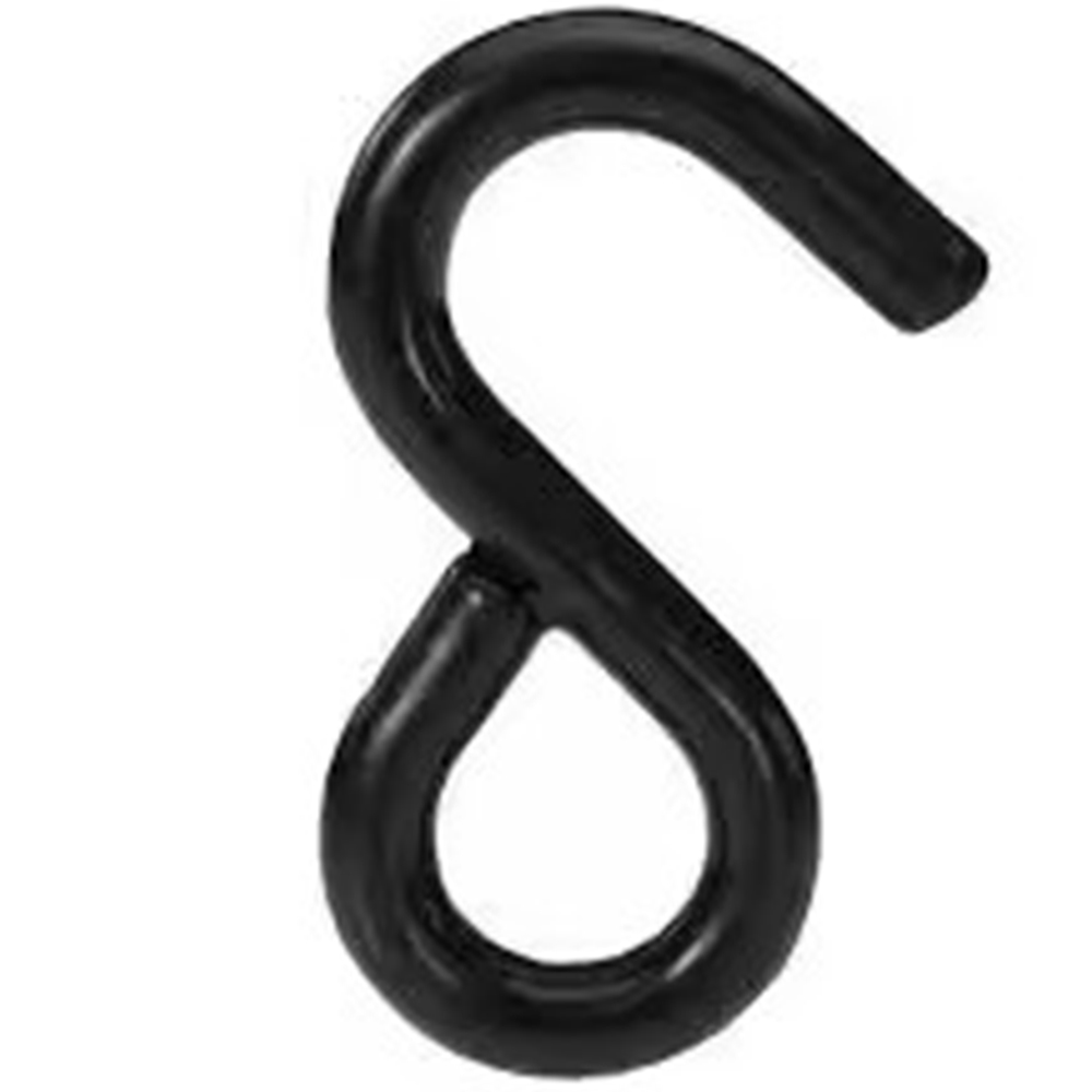 Metal S Shape Hook 1 Inch 1500Kg Cargo Lashing PVC Coated Ratchet Belt Buckle S Hook for Tie Down Strap