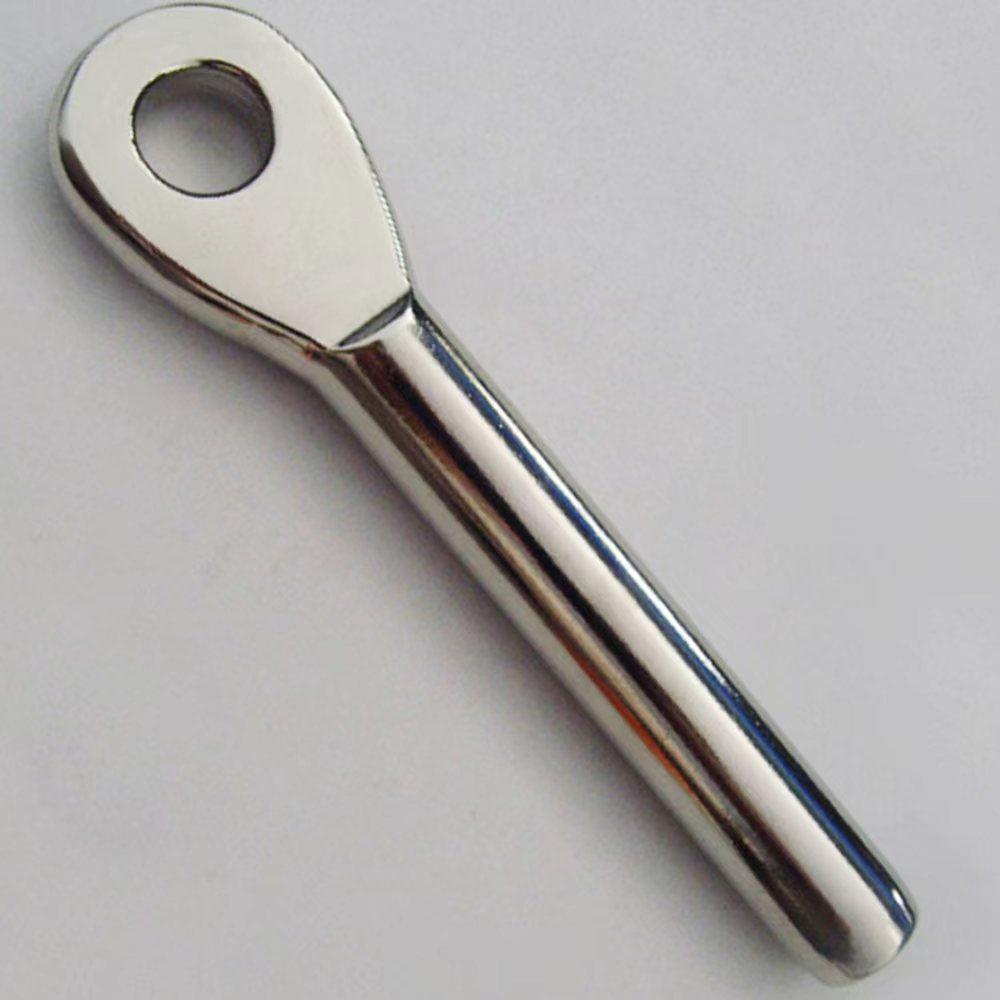 High Quality Stainless Steel 316 Wire Rope Swaged Eye Terminal Rigging Hardware Stainless Steel Eye Terminal