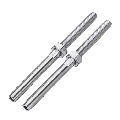 AISI316 Stainless Steel Cable Railing Swage Threaded Stud for Cable Deck Railing Hand Swage Tensioner UNC Thread Swage Stud Terminal