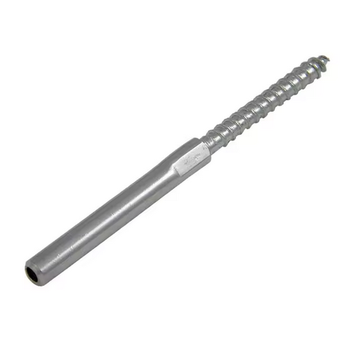 High Grade AISI 316 Stainless Steel Wire Rope Fittings Hanger Stud Rigging Screw Thread Terminal Wood Screw Swage Stud with Dowel Screw Swage Stud With Wood Thread