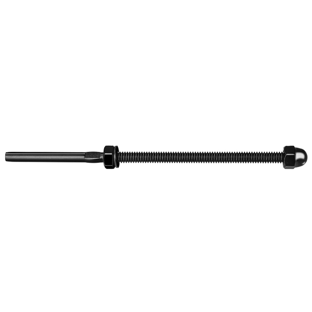 Black T316 Stainless Steel Swage Threaded Terminal 1/8" Swage Threaded Stud Tension End Fitting Terminal Deck Cable Railing Hand Swage