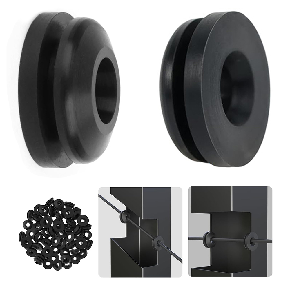 Deck Cable Railing Hardware Kit Rubber Grommets 1/8" 5/32" 1/16" Wire Rope Cable Protective Protector Sleeves for Metal Posts