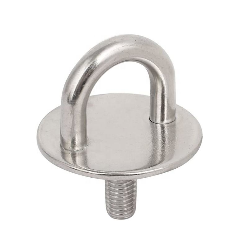 Sunshade Hardware Marine Stainless Steel Round Eye Plate With Thread Stud AISI304 AISI316 Stainless Steel
