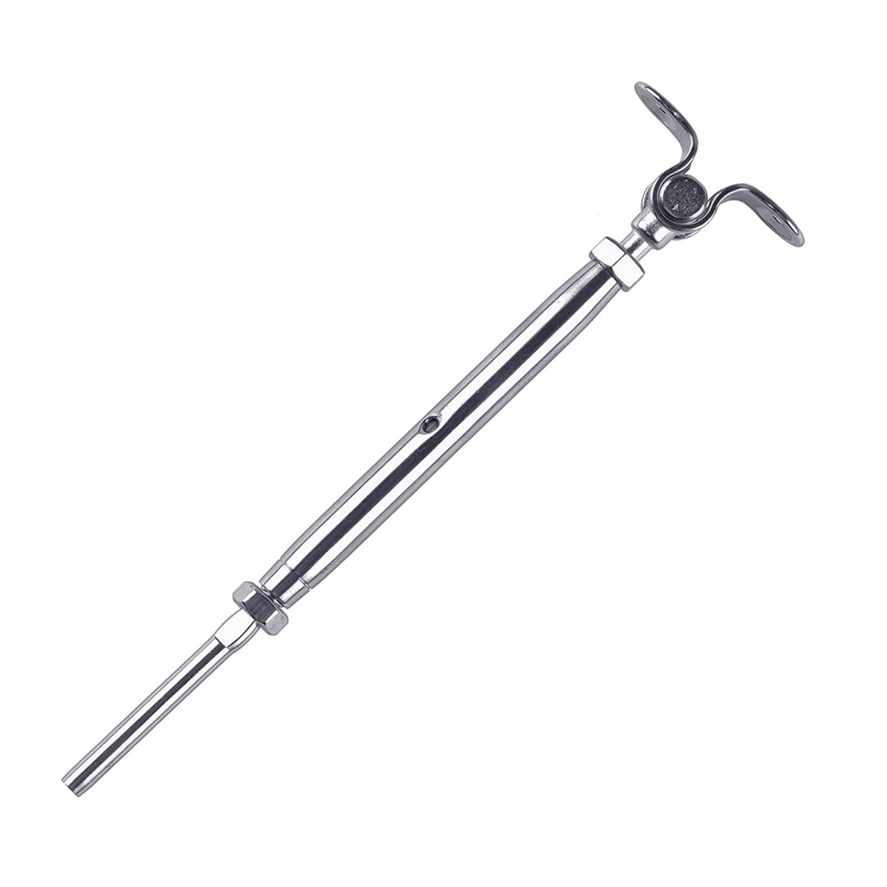 T316 180 Degree Adjustable Swage Toggle Turnbuckle Tensioner Stainless Steel Cable Railing Hardware Kit for 1/8" Wire Rope