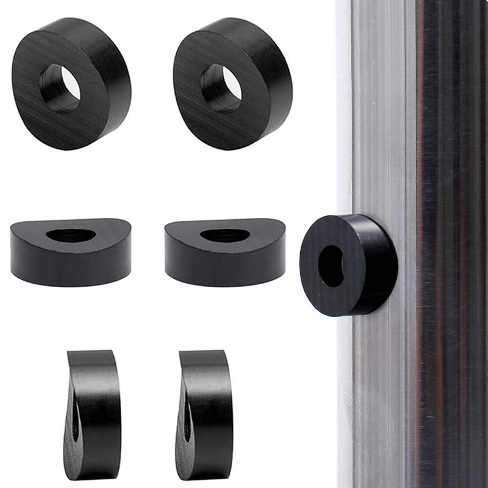 T316 1/4" Curved Washer Titanium Plated Stainless Steel Cable Railing Washer 6.6mm Aperture for Cylinders with Radius of 50mm Round Column Metal / Wood Post