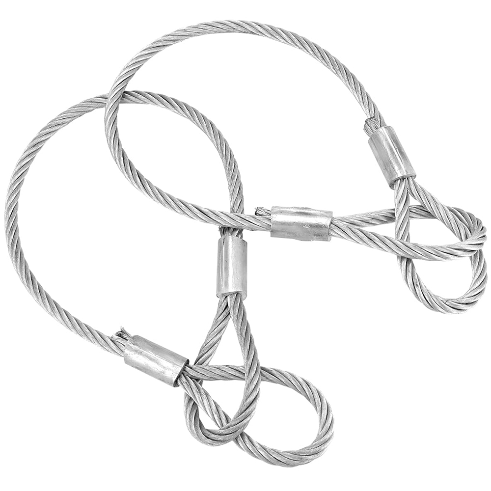 1/2 in Rope Dia Wire Rope Sling 2800 lb Vertical Hitch Capacity Eye-and-Eye Galvanized Single Leg Wire Rope Sling