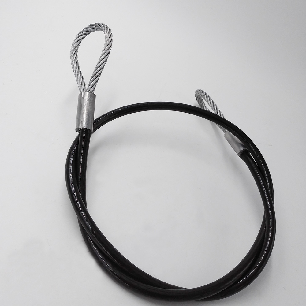PVC Coated Wire Rope Cable with Loops Galvanized or Stainless Steel Wire Rope Sling Double Loop Steel Wire Safety Cable Sling