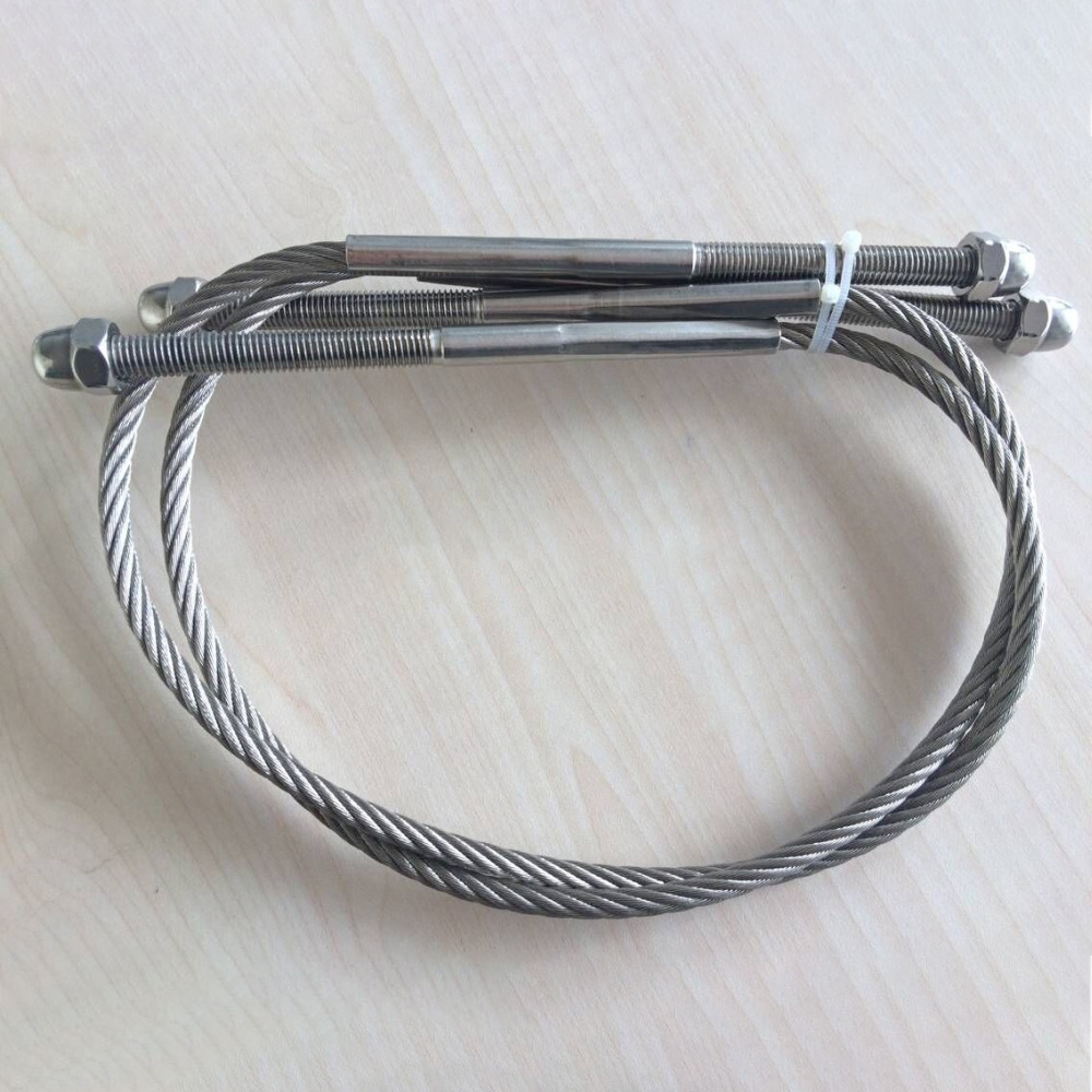 Stainless Steel Wire Rope Sling Swage Stud with Dome Nuts in AISI304 and AISI316 Cable Assembly Cable Lifting Slings