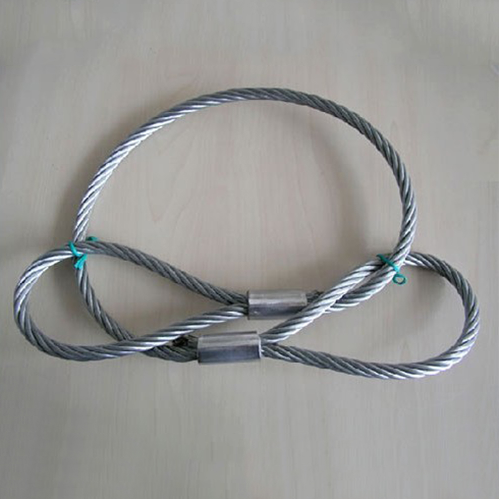 Steel Wire Rope Lifting Slings Wire Rope Accessory Galvanized Wires Pressed Steel Wire Rope Sling Steel Cable with Looped