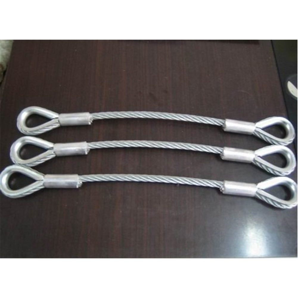 1x19 Lifting Sling Galvanized Steel Wire Rope with Loop Lifting and Rigging Steel Wire Cable Slings