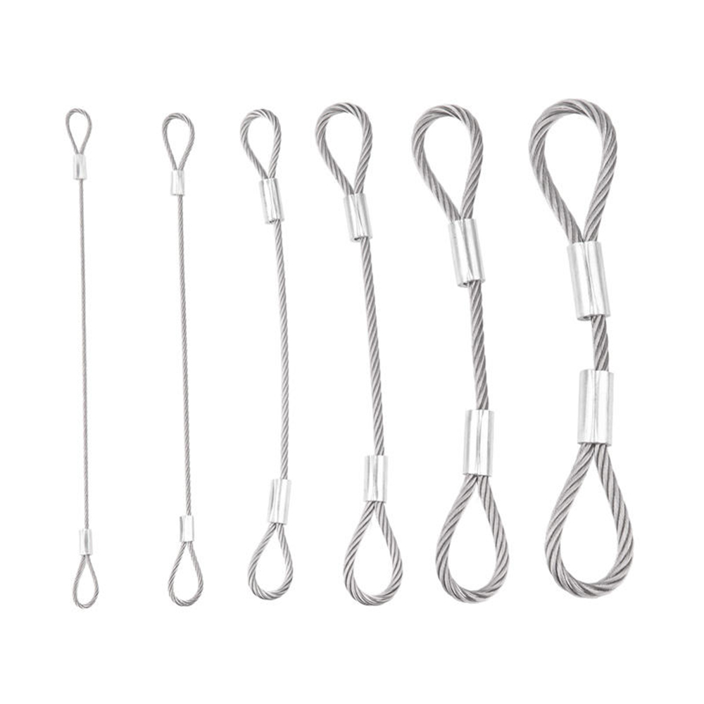 Stainless Steel Lifting Slings Wire Rope Double Loop Cable Sling Eye ...