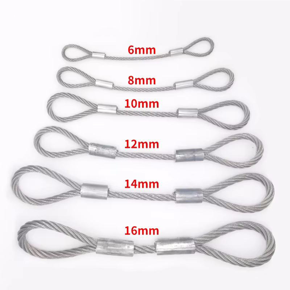 Stainless Steel Wire Rope with Looped End Double Loop Steel Wire Rope Slings