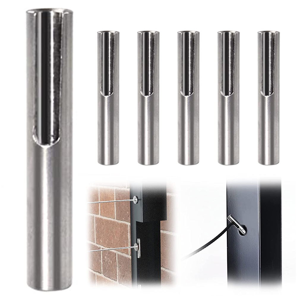 1/8" Invisible Cable Railing Kit Terminal Toggle Anchor Angle T316 Stainless Steel Adjustable Invisible Tensioner for Metal Railing Corner Post and Wall Post