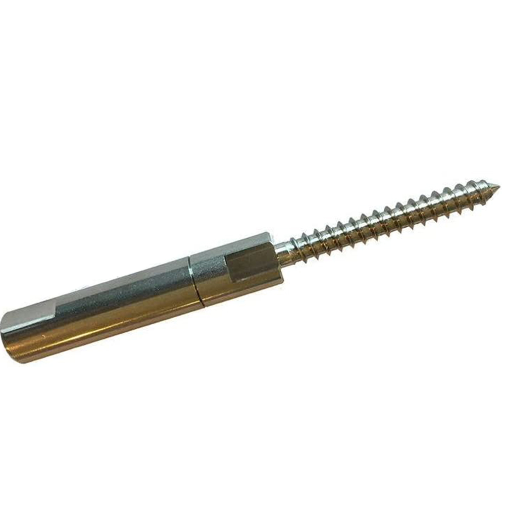 T316 Stainless Steel Cable Railing Kits Hardware Lag Stud Quick Connector Fitting for 1/8" Wood Posts Surface Mounts