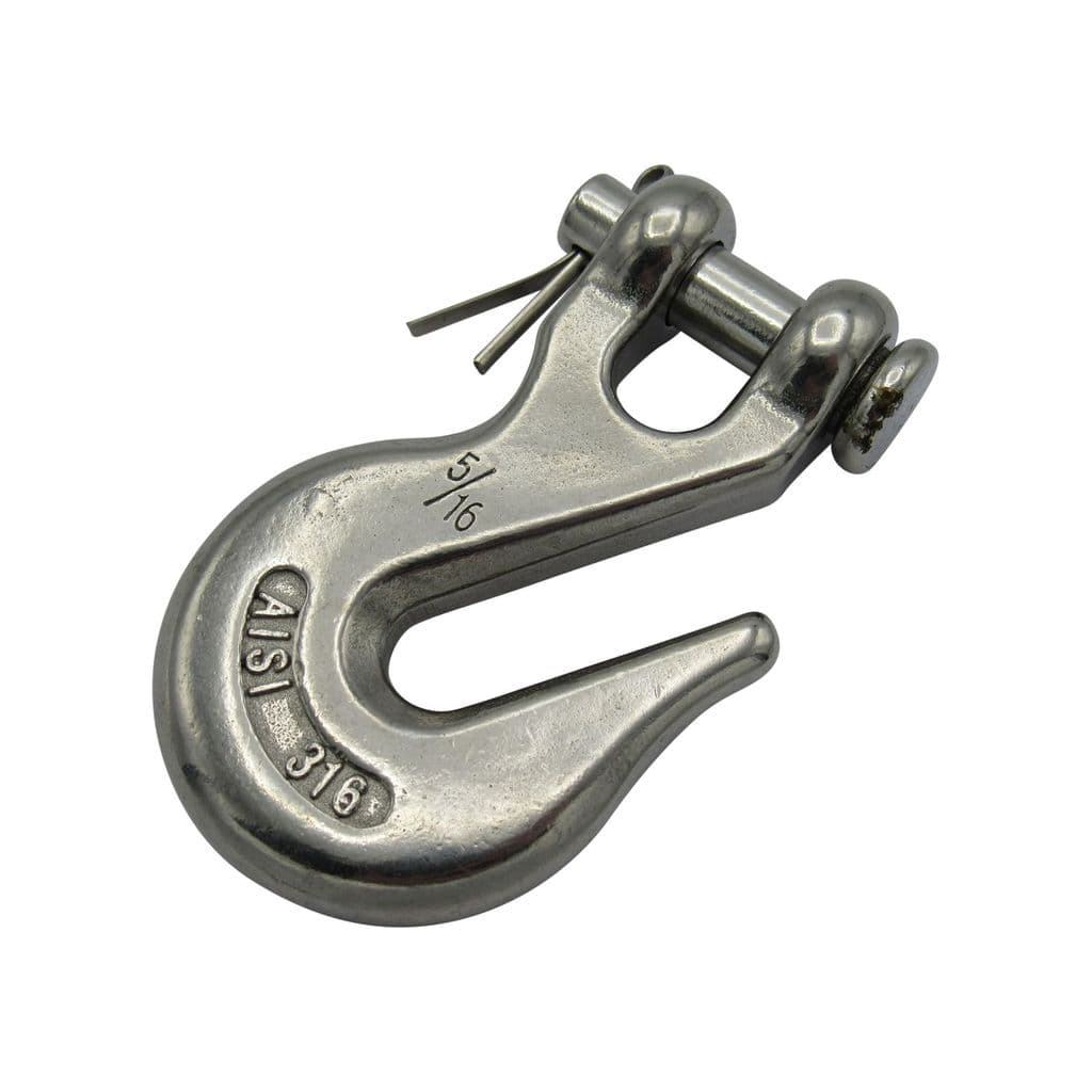 Heavy Duty Tow Transport Truck Trailer Hook US Cargo Control Clevis Grab Hooks AISI316 AISI304 Stainless Steel