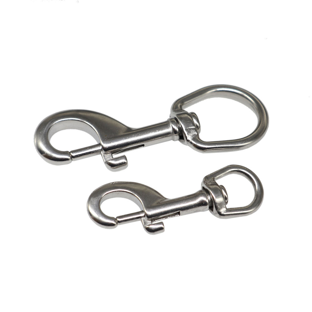 Marine Grade Stainless Steel 304 Swivel Eye Bolts Snap Hook Clip Carabiner Hook for Dog Leash
