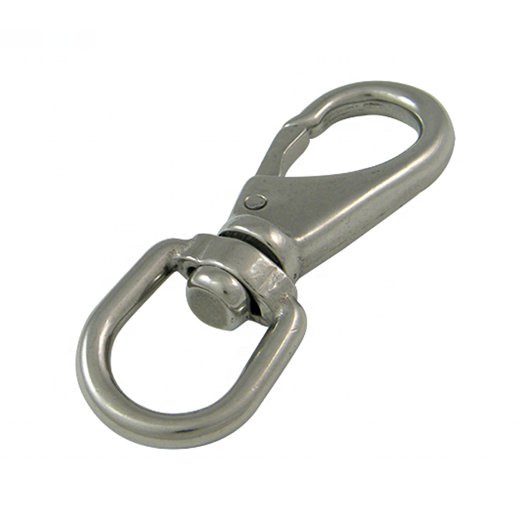 SUS304 SUS316 Marine Grade Stainless Steel Swivel Eye Bolts Snap Hook Clip Carabiner Hook for Dog Leash