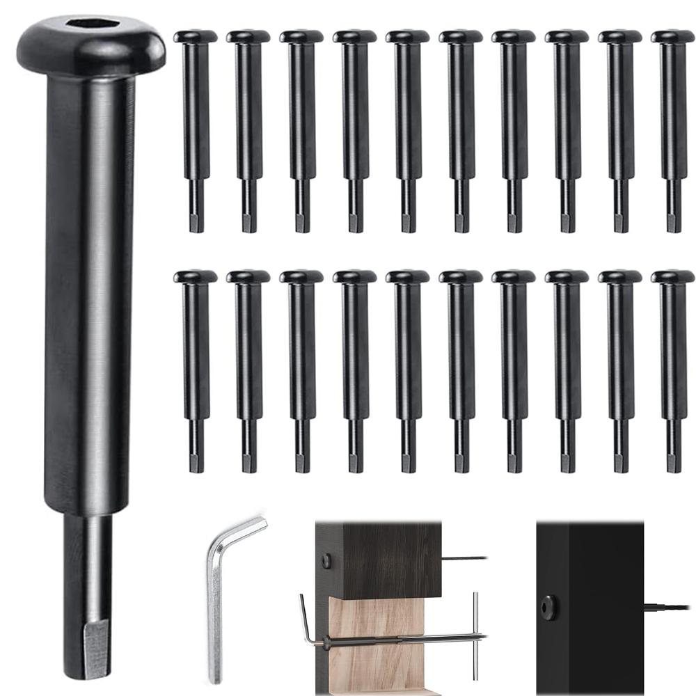 1/8" Black Invisible Cable Railing Kit Hardware Hidden Round Head Swage Tensioner T316 Stainless Steel Deck Cable Railing System