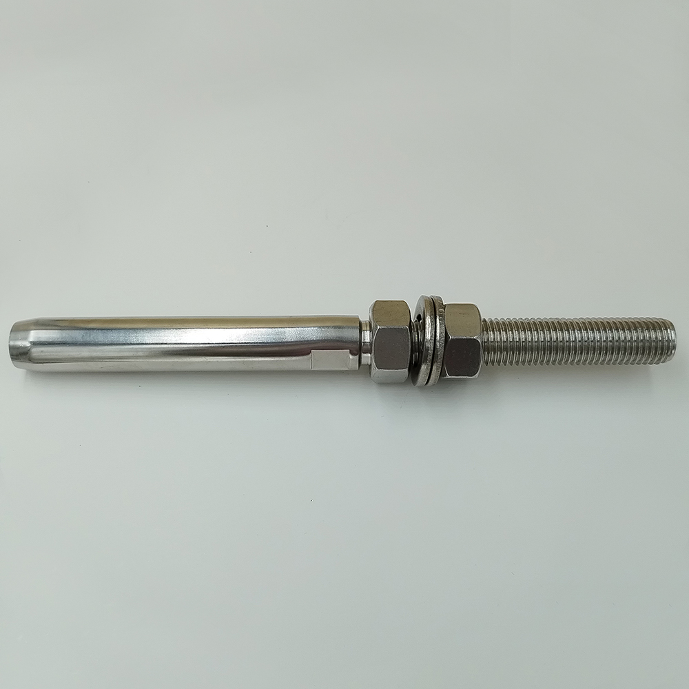 Stainless Steel Swage Stud with External Thread Terminal and Nut Wire Rope Connector Cable Railing Hardware Swage Terminal