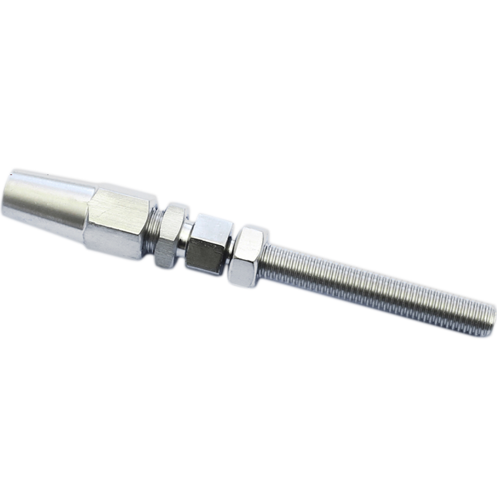 Rigging Hardware High Polished SUS304 316 Stainless Steel Wire Rope Stud Swageless Threaded Terminal