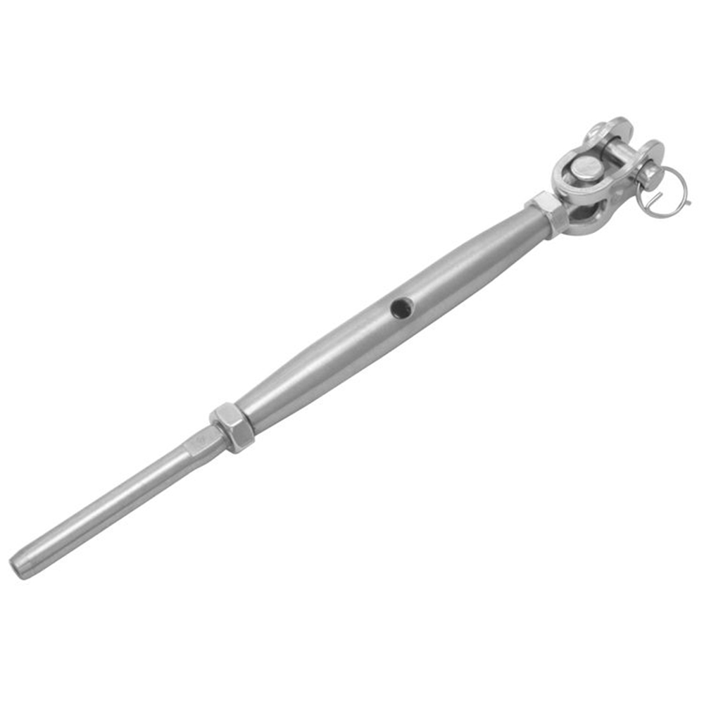 Stainless Steel Rigging Screw Turnbuckle with Swivel Toggle SS316 Closed Body Jaw Turnbuckle 1/8" Swinging Jaw Swage Stud Turnbuckle