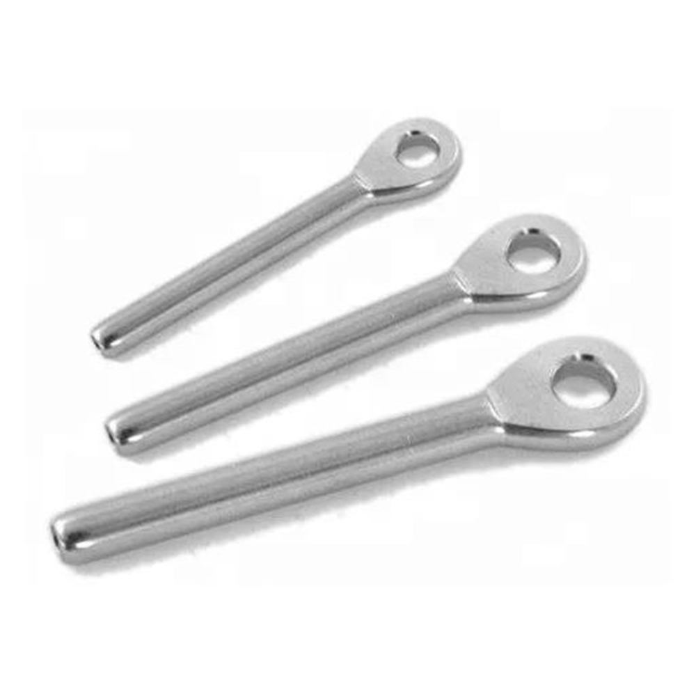 316 Stainless Steel Swageless Eye Terminal Wire Cable Railing Fitting Wire Rope Connector Rigging Hardware Tensioner Accessories Swage Terminal