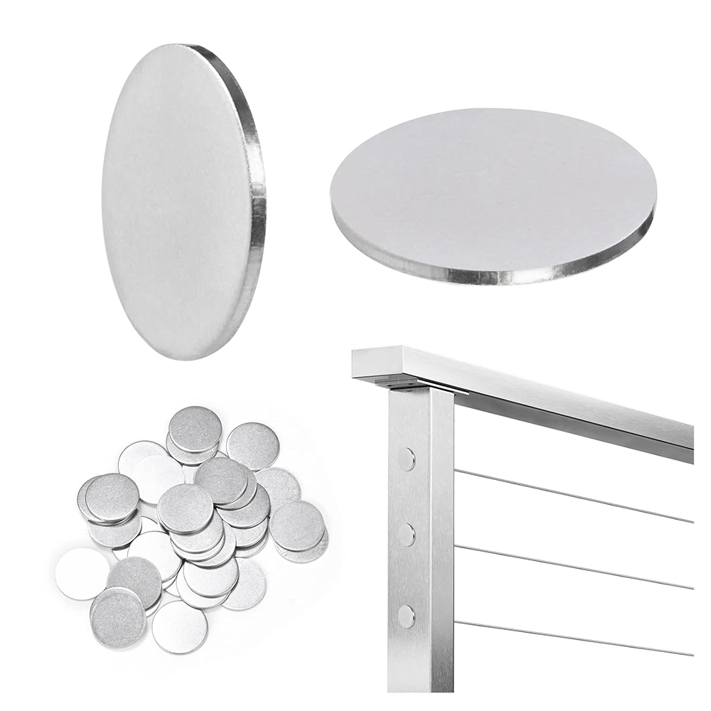 T316 Stainless Steel Cable Deck Stair Railing Adhesive Grommet Protective Cable Railing Kit Protector Sleeve for Unused Holes End Post